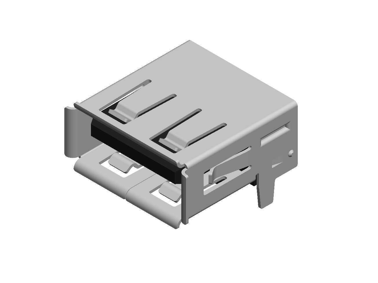 ENG_COM_USB_TYPEA_F_SMT_H_4PIN_2SHLD_BLACK_PEG | تصویر محصول