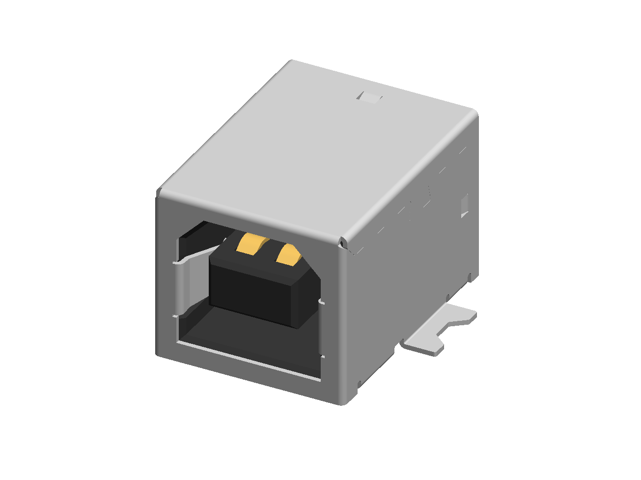 ENG_COM_USB_TYPEB_F_SMT_H_4PIN_2SHLD_BLACK_PEG | تصویر محصول