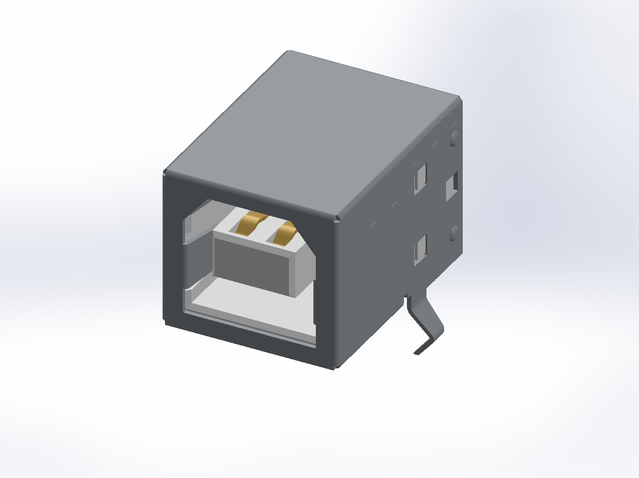 ENG_COM_USB_TYPEB_F_THT_H_4PIN_2SHLD_WHITE | تصویر محصول
