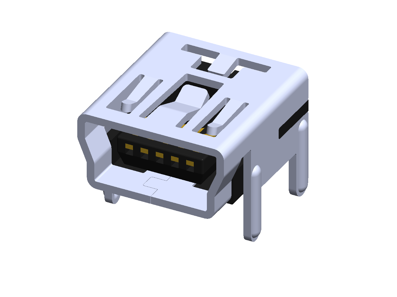 ENG_CON_MINI_USB_TYPEB_F_THT_H_5PIN_4SHLD_BLACK | تصویر محصول