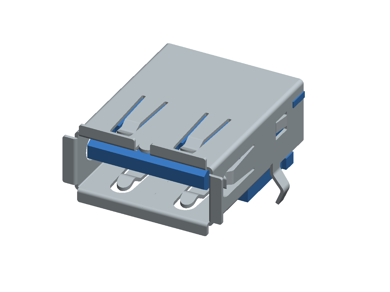 ENG_CON_USB3.0_TYPEA_F_SMT_H_9PIN_2SHLD_BLUE | تصویر محصول