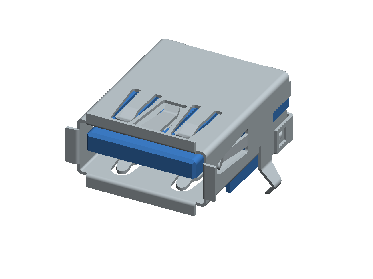 ENG_CON_USB3.0_TYPEA_F_THT_H_9PIN_2SHLD_BLUE | تصویر محصول